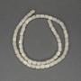 Mother-of-P pearl Cylindrical Beads, diameter 6x5mm ±, length 40cm ± on thread