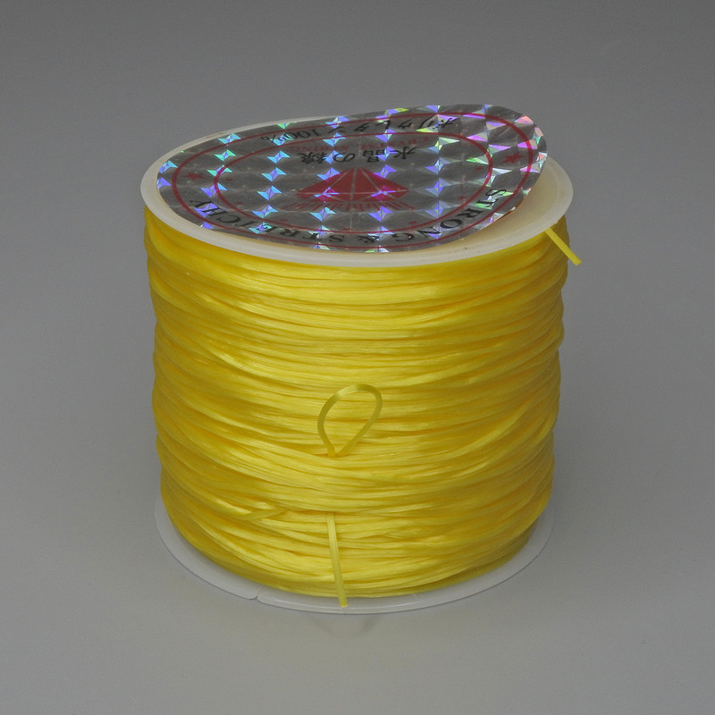 Crafting Elastic Cord Bobbin Yellow Color, 30m