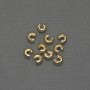 Crimp Bead for Crimping, Ø 6 mm ±, Gold-tone metal, 10 pairs