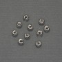 Crimp Bead for Crimps, diameter 4.5 mm ±, Silver Metal Finish, 10 Pairs
