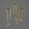 Slider bracelet base, length 22 cm±, white crystals, gold-colored metal