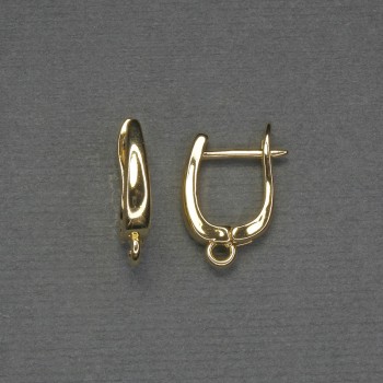 Ear hook findings in golden metal 16×3 mm + - pair
