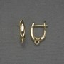 Ear hook findings in golden metal 16×3 mm + - pair