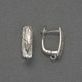 Earring Findings, Silver-Colored Metal 18×6 mm, pair