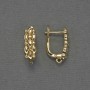 Earrings Hooks, Golden Metal 18x6 mm, Pair