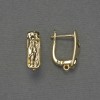 Gold-tone Ear Hook Studs 17×6 mm pair