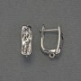 Ear wires for earrings, silver-tone metal 17×6 mm + - pair