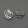 Hinges for earrings, silver-colored metal, 18 mm diameter+ - pair