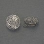 Hinges for earrings, silver-colored metal, 18 mm diameter+ - pair