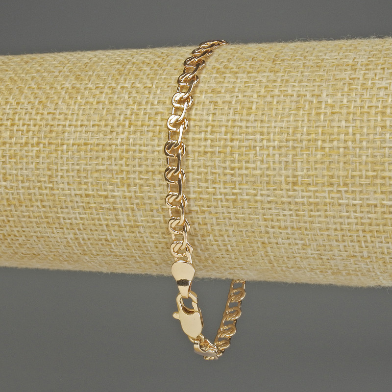 Bracelet Xuping 18K Gold Plating, length 19 cm, thickness 4 mm+