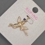 Xuping Cupid Pendant with White Crystals, 24mm diameter + -, 27mm length + - 18K Gold Plating