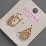 Xuping Earrings, 11mm diameter ±, 18mm length ±, 18K Gold Plating