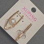 XUPING Earrings with Mallorca pearl, diameter 8mm±, length 30mm±, 18K Gold Plating