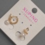 Xuping Earrings with Mallorca Pearls, 6mm± Bead Diameter, 14mm± Length, 18K Gold Plating