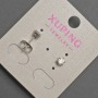 Xuping stud earrings with white crystal, diameter 4mm± rhodium-plated