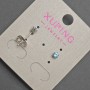 Earrings Studs Xuping with Blue Crystal, diameter 3mm± Rhodium-plated