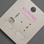 Stud earrings with red crystal Xuping, diameter 2mm±, rhodium-plated