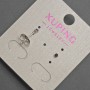 Xuping stud earrings with black crystal, 2mm± diameter, rhodium-plated