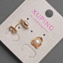 Xuping Stud Earrings with Pearl, 10mm diameter, 18K Gold Plated
