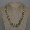 Rutilated Quartz Necklace, natural stone, faceted beads 15×12mm, with clasp, length 50cm+