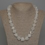 Necklace Mountain Crystal Natural Stone Faceted, 14x14 mm+, with clasp, length 50 cm+
