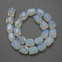 Moonstone Beads Natural Stone Gemstone Faceted, 16x13mm±, on a thread, length 38cm+