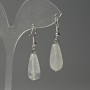 Earrings Mountain Crystal Drop, diameter 10x25mm, length 40mm