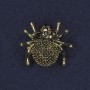 Brooch Spider with Rhinestones in Golden Metal 24x23mm+