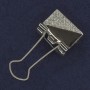 Brooch Clip with White Rhinestones, Silver Metal 21x46mm+