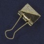 Brooch Clip with White Crystals Gold-Tone Metal 21×46mm+