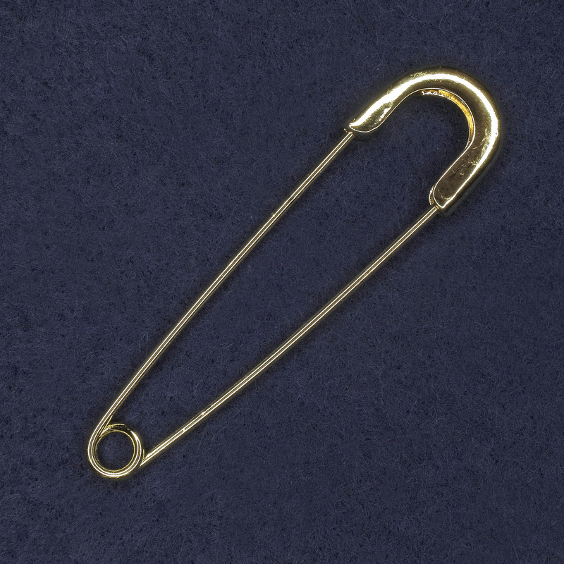Brooch Pin 20x77mm± golden metal