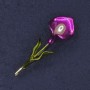 Brooch Kalā Pearl Pink and Green Enamel Gold-tone Metal 17x54mm+