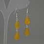Earrings Tinting Quartz Drop 8x12mm+-, length 50mm+