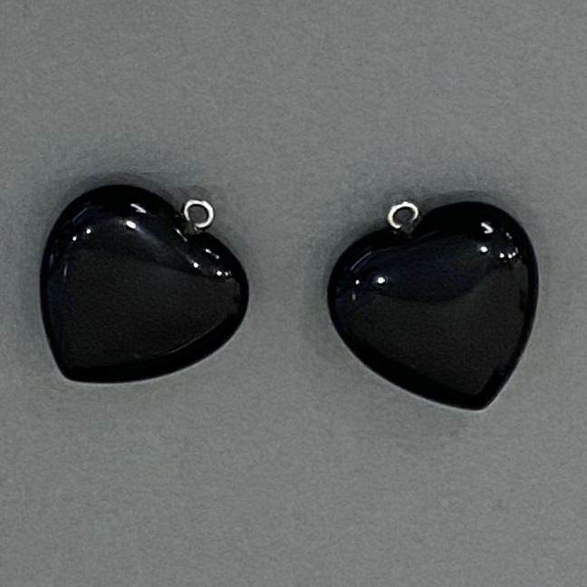 Heart-Shaped Agate Pendant 25x25x27mm+