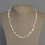 Pearlized Vitreous Nugget Necklace, diameter 14x6mm, length 50cm