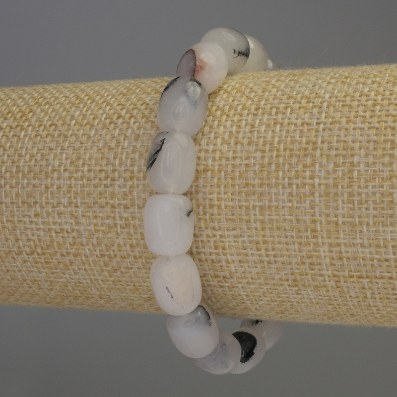 Bracelet Rutile Quartz Hairy Barrel Bead, 11x9mm, ±, length 18cm ± Elastic
