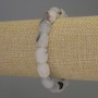 Bracelet Rutile Quartz Hairy Barrel Bead, 11x9mm, ±, length 18cm ± Elastic
