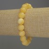 Yellow Agate Smooth Round Bead Bracelet, 10mm diameter +-, Stretch Length 18cm