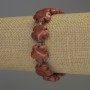 Red Jasper Flower Bracelet, 15mm+- beads 3mm+-, length 18mm+- stretch
