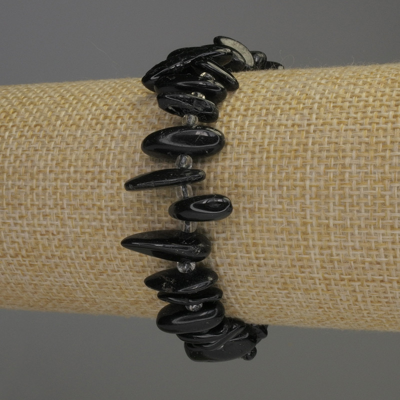Agate Chip Bead Bracelet, Needle Tip, diameter 14×3-4mm, length 18cm stretch