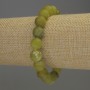 Jadeite Bead Bracelet, smooth ball, 10mm diameter ±, 18cm length stretch