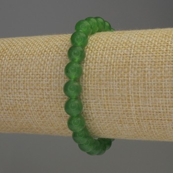 Chrysoprase Bead Bracelet Smooth Round Beads, 8mm±, 18cm± Stretch