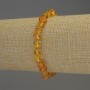 Amber Bead Bracelet with Faceted Beads 7x5mm+-, 2mm+ beads, length 18cm+- stretch