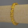 Bracelet Amber faceted 8x8 mm, stretchy 18 cm