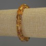 Bracelet Amber Smooth Cube 7x7mm+-, length 18cm+- stretch