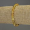 Bracelet Amber smooth bead, diameter 7mm±, length 18cm± stretch