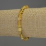 Bracelet Amber smooth bead, diameter 7mm±, length 18cm± stretch