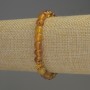 Amber Bead Bracelet, smooth sphere, 6.5 mm ±, length 18 cm ±, stretch