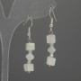 Earrings Pearlite Cube 6mm+- Clover 6mm+-, length 41mm+-