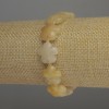 Calcite Bracelet Yellow Flower, 15×6mm dia beads +- 3mm beads, length 18cm Stretch